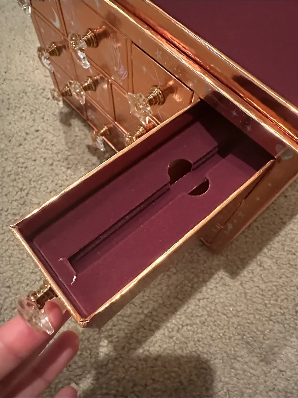 Charlotte Tilbury Rose Gold 2025 Advent Calendar Makeup Organizer Chest